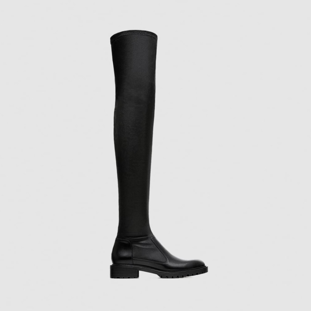 Zara flat over knee boots